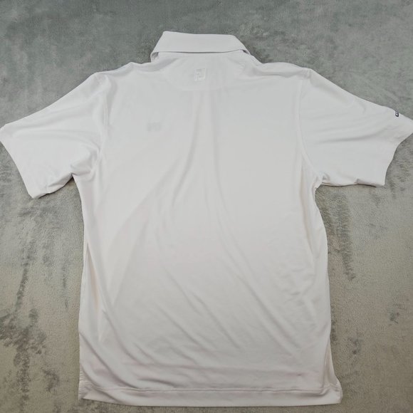 FootJoy Golf Polo Men's Large White CPG Monogram Embroidered Sombrero on Sleeve‎ - Picture 3 of 9